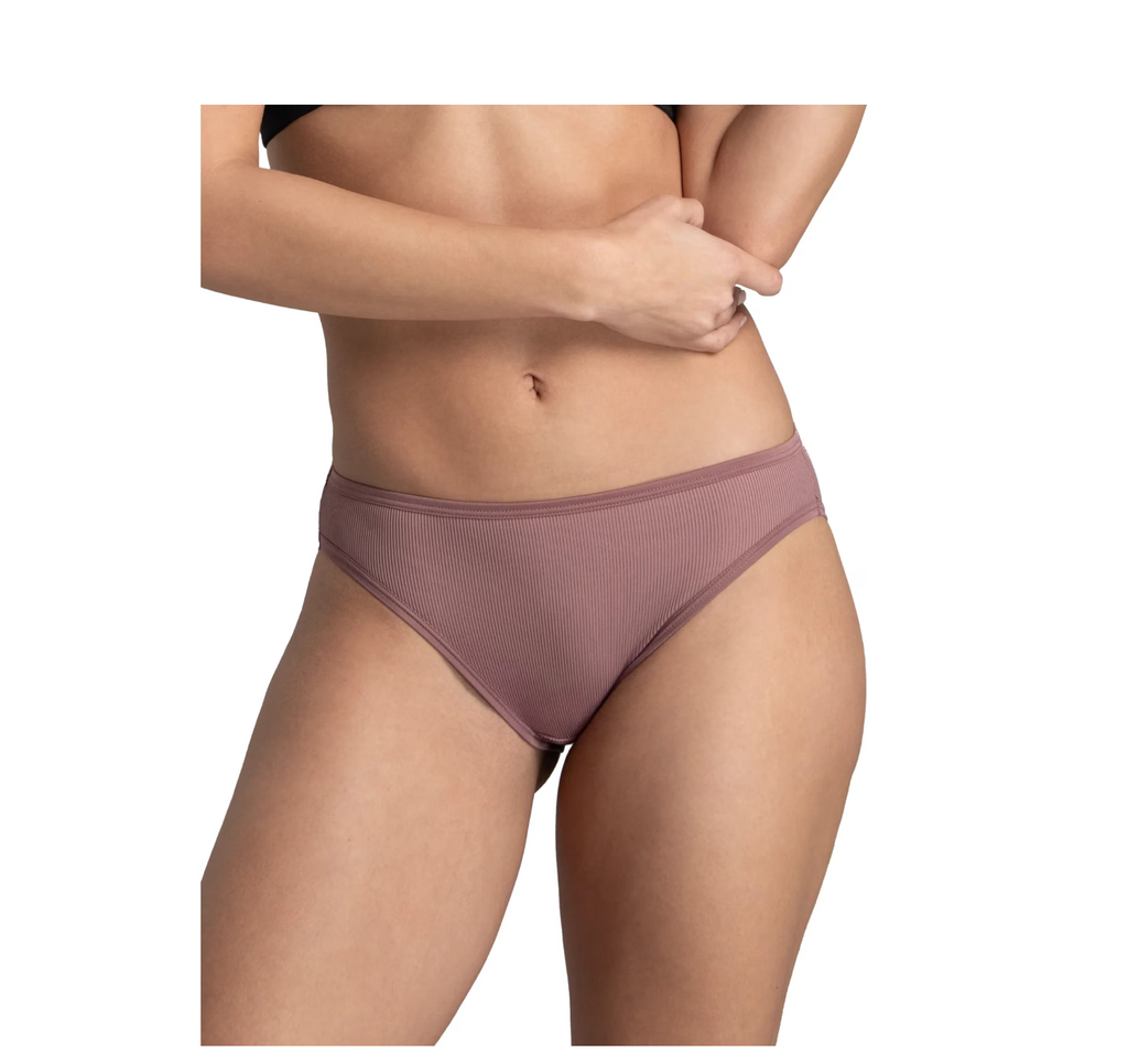 Women's Microfiber Ribbed Bikini Underwear, 6-Pack