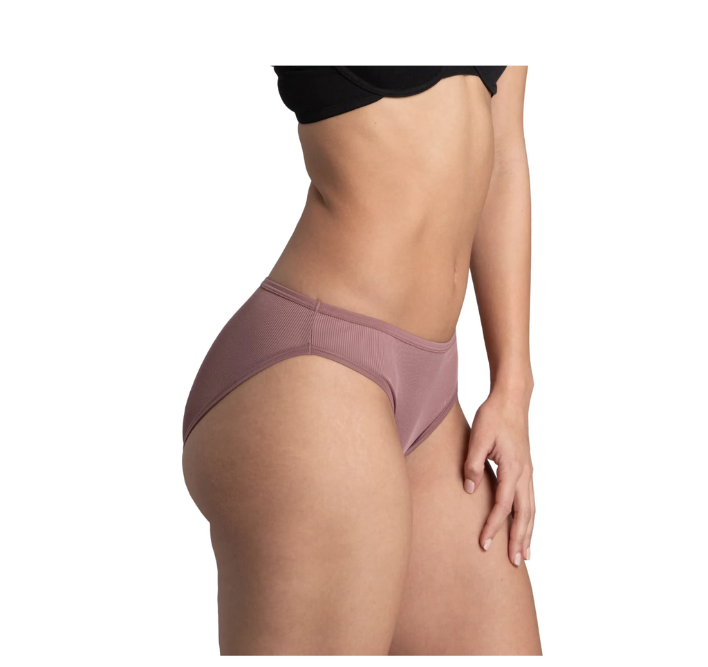 Women's Microfiber Ribbed Bikini Underwear, 6-Pack